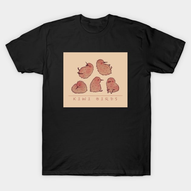 Cute Kiwi Birds T-Shirt by Bumcchi